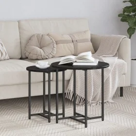 Juego de 2 Mesas Laterales en Madera de Roble Negro y Metal von , Seitentische - Ref: Foro24-869696, Preis: 50,67 €, Rabatt: ...