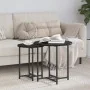 Juego de 2 Mesas Laterales en Madera de Roble Negro y Metal by , Side tables - Ref: Foro24-869696, Price: 50,67 €, Discount: ...