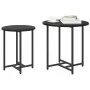 Juego de 2 Mesas Laterales en Madera de Roble Negro y Metal by , Side tables - Ref: Foro24-869696, Price: 50,67 €, Discount: ...