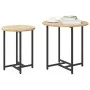 Mesa auxiliar de 2 piezas en madera de roble sonoma y metal | Foro24.es | Tu tienda online para hogar, jardín y más Foro24.es