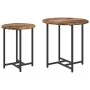 Mesa Lateral 2 pcs Madera de Roble Ahumada, Madera Ingenierizada y Metal von , Seitentische - Ref: Foro24-869698, Preis: 47,9...