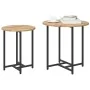 Mesa Lateral de 2 pcs en Madera de Roble Artisan y Metal by , Side tables - Ref: Foro24-869701, Price: 47,92 €, Discount: -5%%
