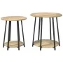 Mesa auxiliar de 2 piezas en madera de roble sonoma y metal | Foro24.es | Tu tienda online para hogar, jardín y más Foro24.es