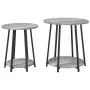 Mesa Lateral 2 pcs Gris Sonoma de Madera y Metal | Foro24.es | Tu tienda online para hogar, jardín y más Foro24.es