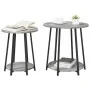 Mesa Lateral 2 pcs Gris Sonoma de Madera y Metal | Foro24.es | Tu tienda online para hogar, jardín y más Foro24.es