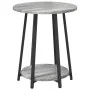 Mesa Lateral 2 pcs Gris Sonoma de Madera y Metal | Foro24.es | Tu tienda online para hogar, jardín y más Foro24.es
