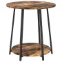 Mesa lateral de 2 piezas en madera de roble ahumado y metal | Foro24.es | Tu tienda online para hogar, jardín y más Foro24.es