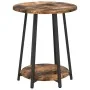 Mesa lateral de 2 piezas en madera de roble ahumado y metal | Foro24.es | Tu tienda online para hogar, jardín y más Foro24.es