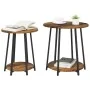 Mesa Auxiliar de 2 Piezas de Madera Vieja, Madera Reforzada y Metal | Foro24.es | Tu tienda online para hogar, jardín y más Foro24.es