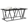 Mesa de café en negro y roble, 100x50x40 cm, de madera y metal by , Coffee table - Ref: Foro24-869708, Price: 53,02 €, Discou...