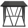 Mesa de café en negro y roble, 100x50x40 cm, de madera y metal by , Coffee table - Ref: Foro24-869708, Price: 53,02 €, Discou...