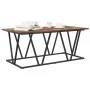 Mesa de café en roble ahumado, 100x50x40 cm, de madera ingenierizada y metal | Foro24.es | Tu tienda online para hogar, jardín y más Foro24.es