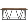 Mesa de café en roble ahumado, 100x50x40 cm, de madera ingenierizada y metal | Foro24.es | Tu tienda online para hogar, jardín y más Foro24.es
