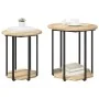 Mesa auxiliar de 2 piezas de madera de roble Sonoma y metal von , Seitentische - Ref: Foro24-869715, Preis: 69,24 €, Rabatt: ...