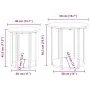 Mesa auxiliar de 2 piezas de madera de roble Sonoma y metal von , Seitentische - Ref: Foro24-869715, Preis: 69,24 €, Rabatt: ...