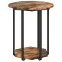 Mesa Lateral 2 pcs de Madera de Roble Ahumada y Metal | Foro24.es | Tu tienda online para hogar, jardín y más Foro24.es