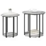 Mesa Lateral 2 pcs Gris Sonoma de Madera y Metal | Foro24.es | Tu tienda online para hogar, jardín y más Foro24.es