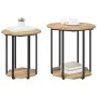 Juego de 2 mesas laterales de roble, madera de ingeniería y metal | Foro24.es | Tu tienda online para hogar, jardín y más Foro24.es
