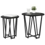 Set de Mesas Laterales de 2 - MDF y Metal en Roble Negro | Foro24.es | Tu tienda online para hogar, jardín y más Foro24.es