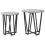 Mesa auxiliar de 2 piezas en gris Sonoma, hecha de madera y metal | Foro24.es | Tu tienda online para hogar, jardín y más Foro24.es