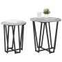 Mesa auxiliar de 2 piezas en gris Sonoma, hecha de madera y metal | Foro24.es | Tu tienda online para hogar, jardín y más Foro24.es
