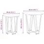 Mesa auxiliar de 2 piezas en gris Sonoma, hecha de madera y metal | Foro24.es | Tu tienda online para hogar, jardín y más Foro24.es