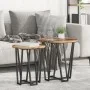 Mesa lateral de 2 piezas hecha de madera reciclada, tablero de madera y metal | Foro24.es | Tu tienda online para hogar, jardín y más Foro24.es