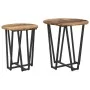 Mesa lateral de 2 piezas hecha de madera reciclada, tablero de madera y metal | Foro24.es | Tu tienda online para hogar, jardín y más Foro24.es