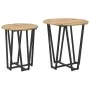 Mesa Lateral de 2 Piezas en Madera de Roble y Metal | Foro24.es | Tu tienda online para hogar, jardín y más Foro24.es