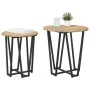 Mesa Lateral de 2 Piezas en Madera de Roble y Metal | Foro24.es | Tu tienda online para hogar, jardín y más Foro24.es