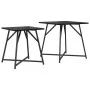 Mesa Auxiliar de 2 piezas en Madera de Roble Negra y Metal | Foro24.es | Tu tienda online para hogar, jardín y más Foro24.es
