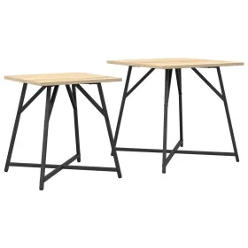 Mesa Auxiliar 2 piezas de Madera de Sonoma y Metal