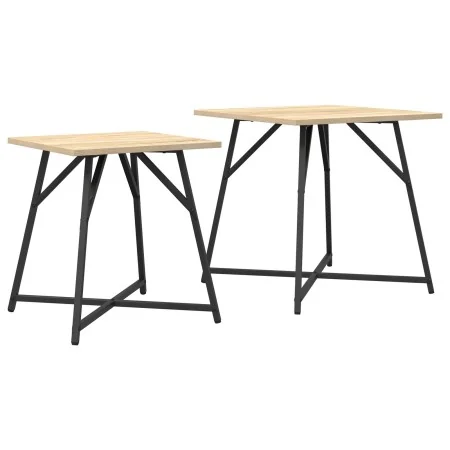 Mesa Auxiliar 2 piezas de Madera de Sonoma y Metal | Foro24.es | Tu tienda online para hogar, jardín y más Foro24.es