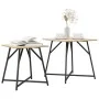 Mesa Auxiliar 2 piezas de Madera de Sonoma y Metal | Foro24.es | Tu tienda online para hogar, jardín y más Foro24.es