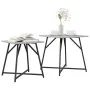 Mesa Auxiliar 2 pcs Gris Sonoma de Madera y Metal | Foro24.es | Tu tienda online para hogar, jardín y más Foro24.es