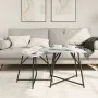 Mesa Auxiliar 2 pcs Gris Sonoma de Madera y Metal | Foro24.es | Tu tienda online para hogar, jardín y más Foro24.es