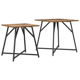 Mesa Auxiliar 2 pcs Madera Vieja, Madera