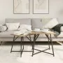 Juego de 2 Mesas Auxiliares en Roble Artesanal con Madera Compuesta y Metal | Foro24.es | Tu tienda online para hogar, jardín y más Foro24.es