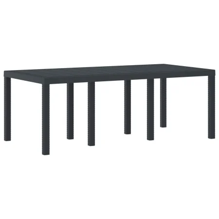 Mesa de Jardín Antracita 200x100x73 cm de Polirratán de , Mesas de jardín - Ref: Foro24-871688, Precio: 163,00 €, Descuento: ...