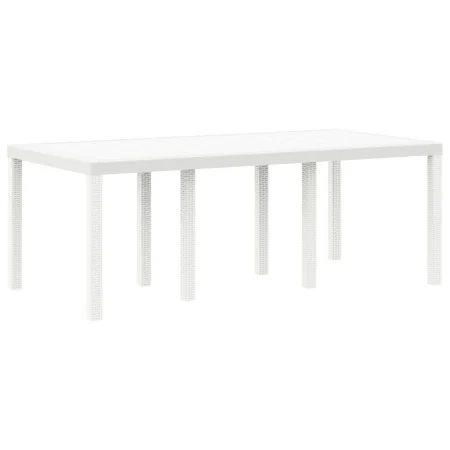 Mesa de Jardín Blanca 200x100x73 cm de Polyratán | Foro24.es | Tu tienda online para hogar, jardín y más Foro24.es
