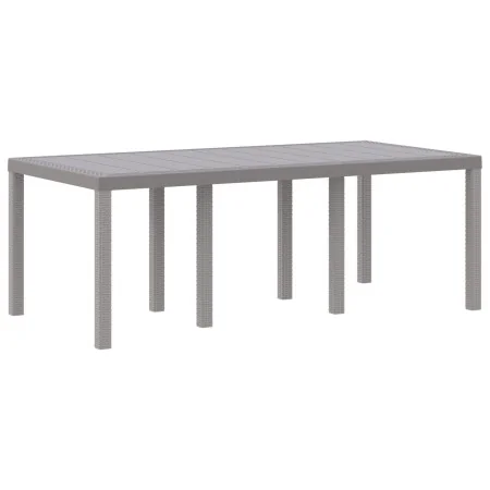 Mesa de jardín Gris Claro 200x100x73 cm de Polirratán by , Garden tables - Ref: Foro24-871691, Price: 163,00 €, Discount: -5%%