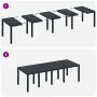 Mesa de Jardín Antracita 250x100x73 cm de Polyratán von , Gartentische - Ref: Foro24-871692, Preis: 186,24 €, Rabatt: -5%%