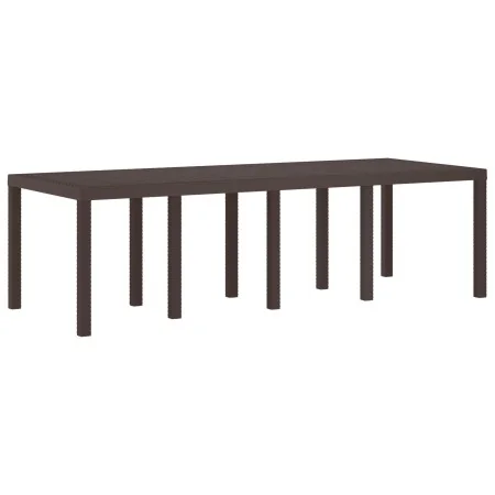 Mesa de Jardín Marrón 250x100x73 cm de Rattan Sintético by , Garden tables - Ref: Foro24-871693, Price: 183,40 €, Discount: -5%%