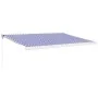 Toldo retráctil aluminio y tela azul y blanco 4x3 m by , Awnings - Ref: Foro24-3154523, Price: 542,81 €, Discount: -5%%