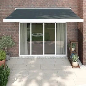 Toldo retráctil aluminio y tela gris antracita 3,5x2,5 m de , Toldos - Ref: Foro24-3154537, Precio: 431,04 €, Descuento: -5%%