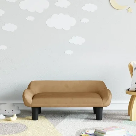 Sofá para niños de terciopelo marrón 70x40x24 cm | Foro24.es | Tu tienda online para hogar, jardín y más Foro24.es