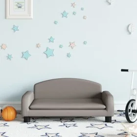 Sofá para niños de tela gris taupe 70x45x30 cm
