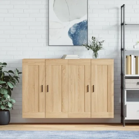 Armarios de pared 2 uds madera de ingeniería roble Sonoma by , Sideboards - Ref: Foro24-3198036, Price: 141,42 €, Discount: -5%%