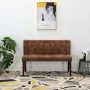 Banco de piel de ante artificial marrón 120 cm by , Benches for halls and storage - Ref: Foro24-288573, Price: 225,37 €, Disc...