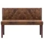 Banco de piel de ante artificial marrón 120 cm by , Benches for halls and storage - Ref: Foro24-288573, Price: 225,37 €, Disc...